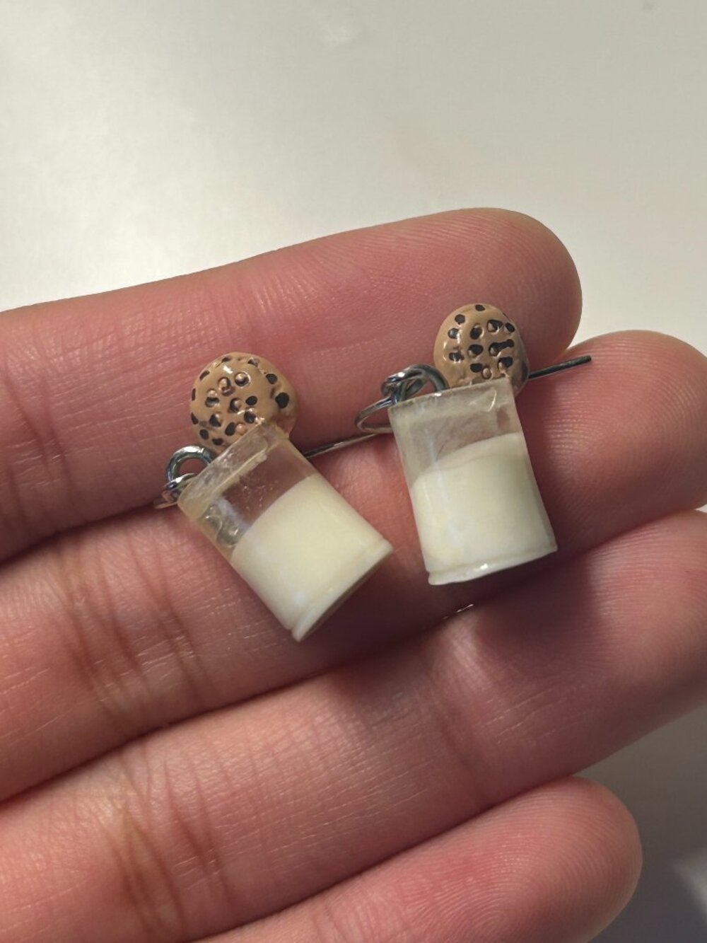 Milk and Cookies Dangle Earrings Kid's Jewelry Unique Cute Quirky Kidcore